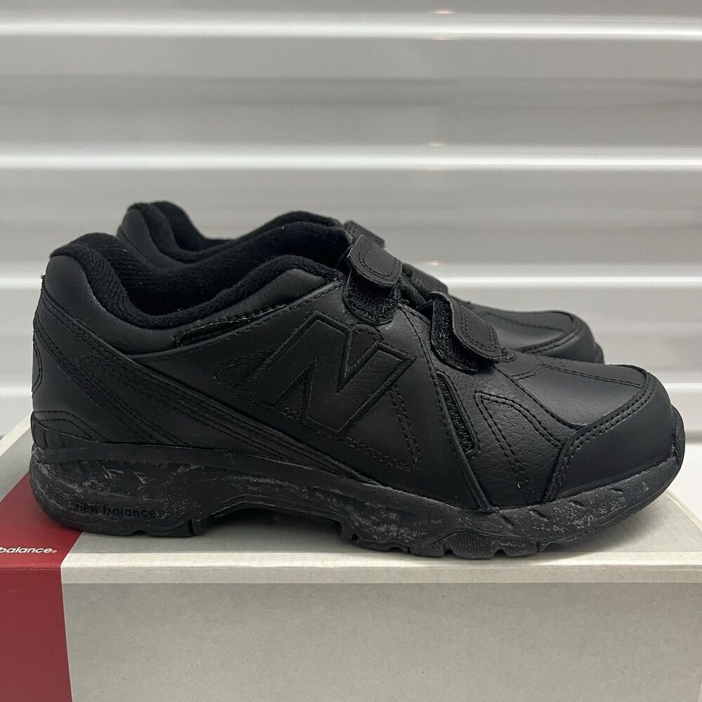 New Balance 624 v3 Youth SZ 3 M Black Leather Training Shoes KV624ABY